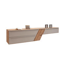 LOWBOARD Sonia  in 295/58,2/47,1 cm  - Edelstahlfarben/Schlammfarben, Design, Glas/Holz (295/58,2/47,1cm) - Valnatura