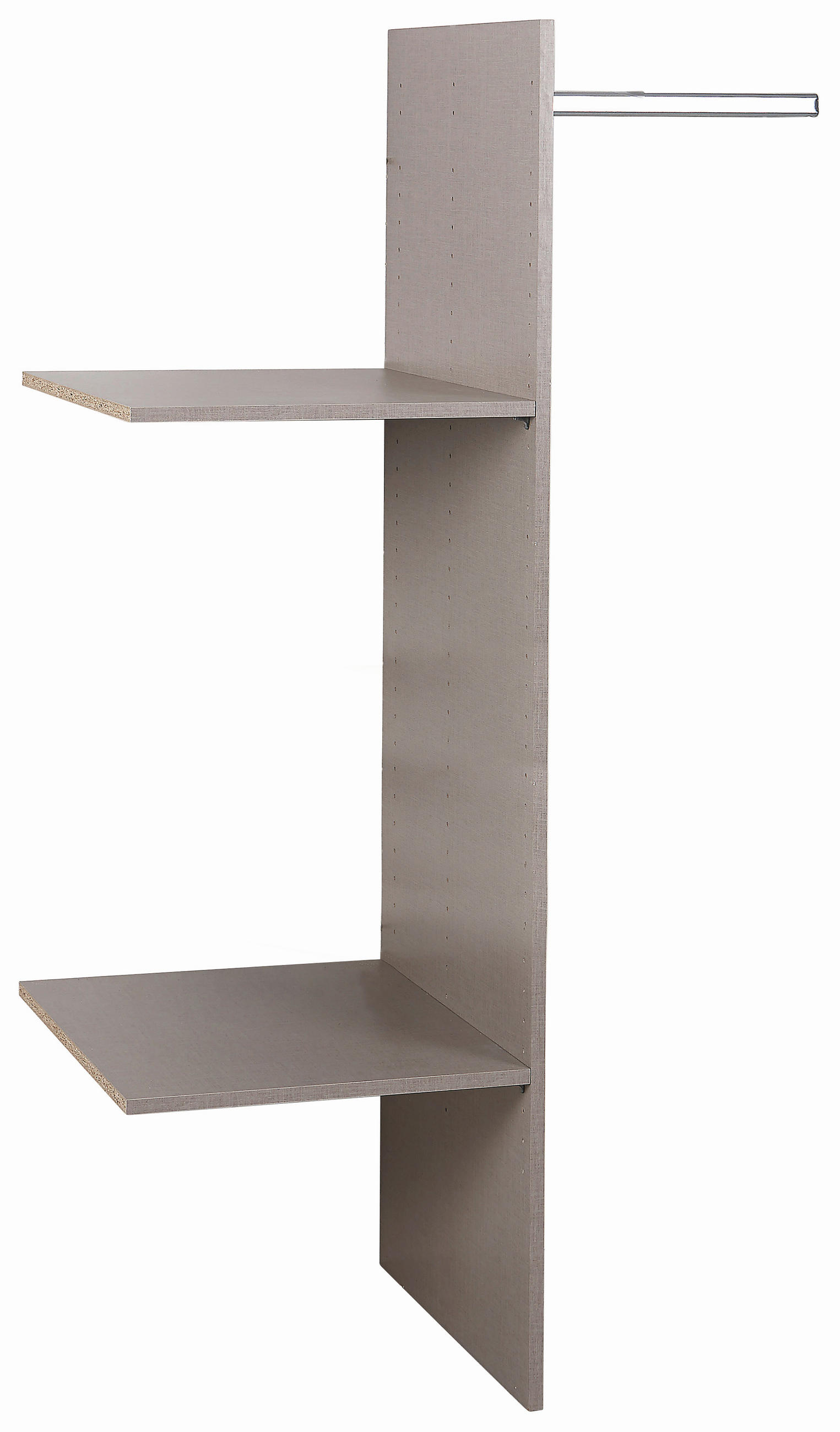 Inneneinteilung Kleiderschrank Universal Grau + Kleiderstange