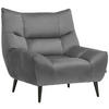 SESSEL Mikrofaser Grau    - Schwarz/Grau, Design, Textil/Metall (100/104/99cm) - Xora