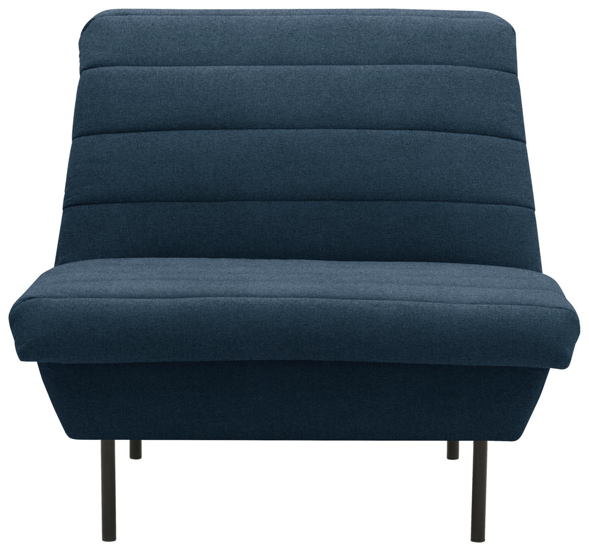 SESSEL in Flachgewebe Dunkelblau  - Schwarz/Dunkelblau, Design, Textil/Metall (92/92/103cm) - LOOKS by W.Joop