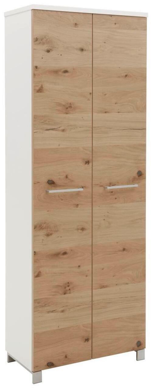 GARDEROBENSCHRANK 71/193/37 cm  - Chromfarben/Eichefarben, Design, Holz/Holzwerkstoff (71/193/37cm) - Dieter Knoll