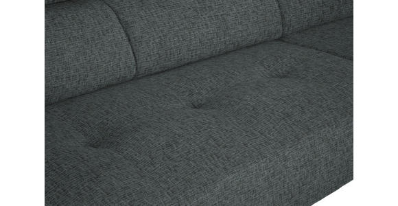 ECKSOFA in Chenille Grau  280/205 cm  - Schwarz/Grau, Design, Textil/Metall (280/205cm) - Xora