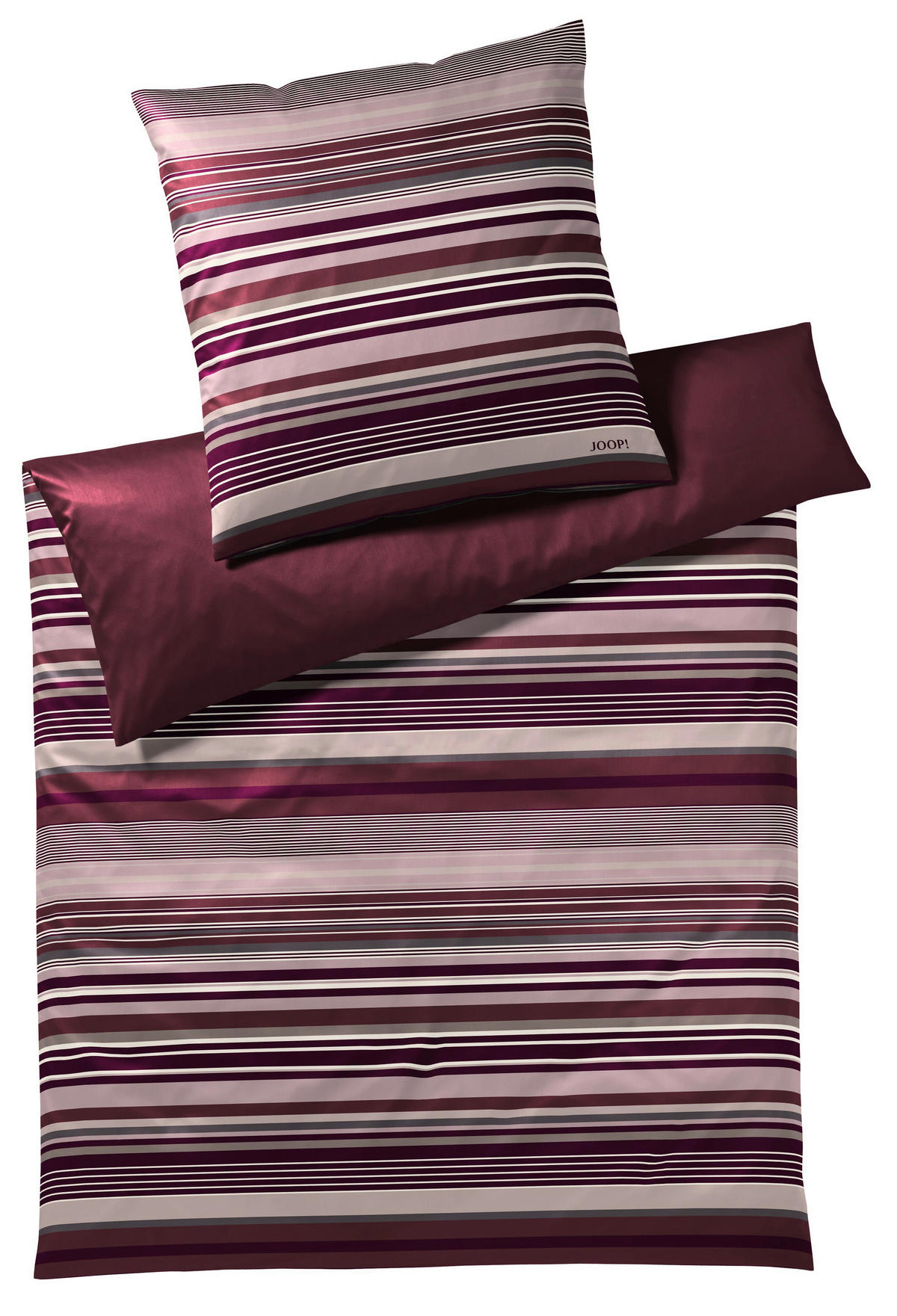 WENDEBETTWÄSCHE 135/200 cm Makosatin  - Altrosa/Dunkelrot, KONVENTIONELL, Textil (135/200cm) - Joop!