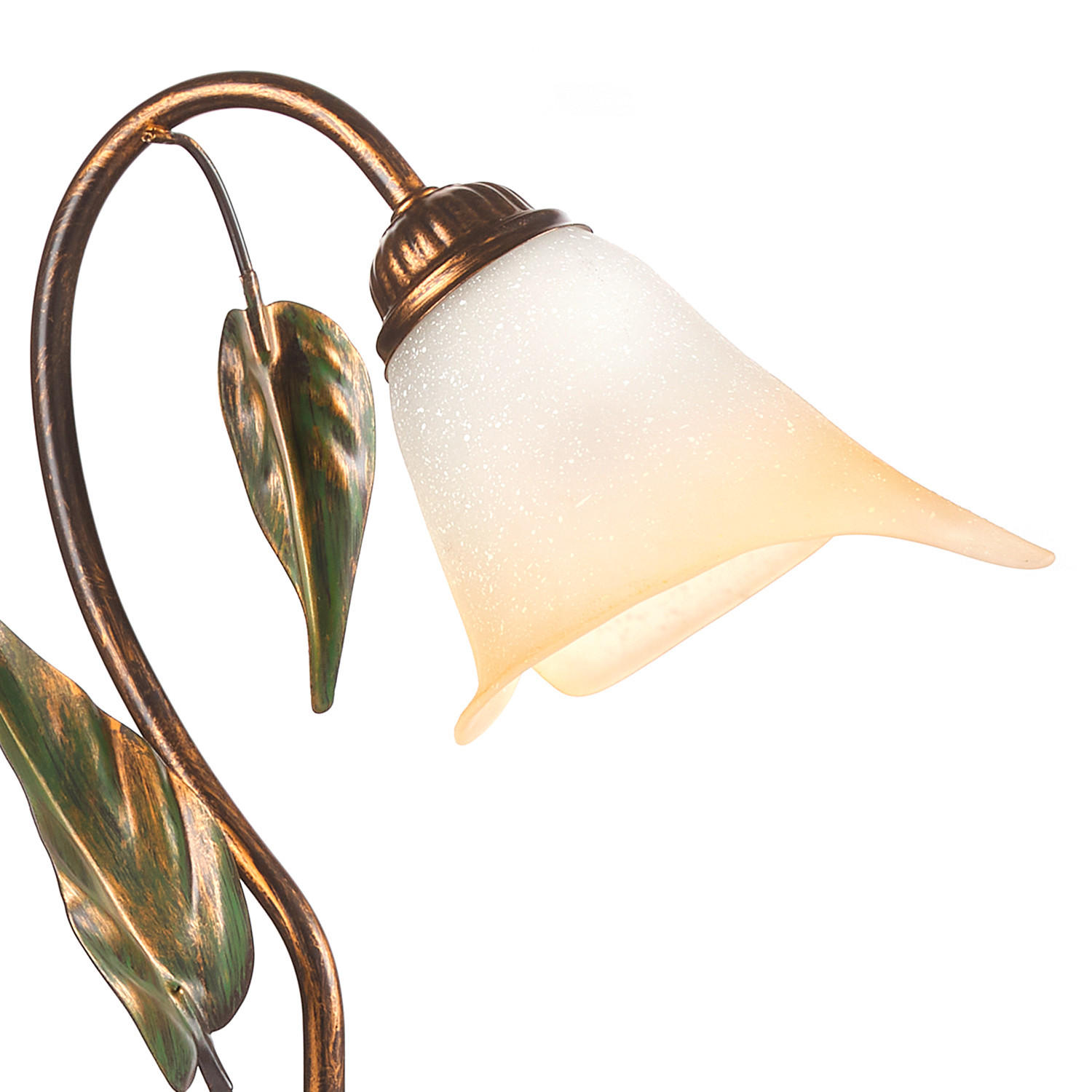 TISCHLEUCHTE 29/30/20 cm   - Bronzefarben/Olivgrün, Natur, Glas/Metall (29/30/20cm)