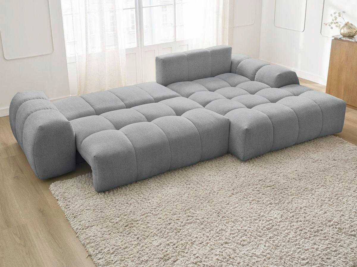 ECKSCHLAFSOFA EVEREST  mit Rücken echt, Armteil links, Armteil rechts Flachgewebe Dunkelgrau  - Dunkelgrau/Schwarz, MODERN, Kunststoff/Textil (318/180cm) - Livetastic