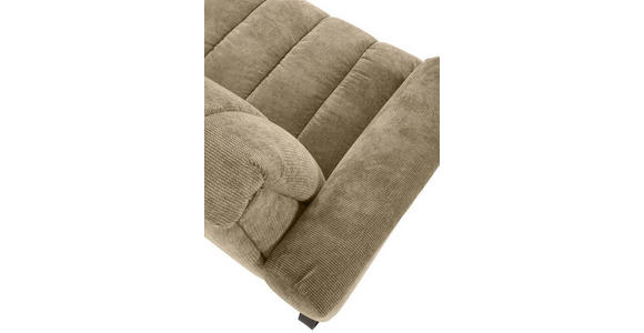 SITZBANK 175/89/75 cm Flachgewebe Taupe Metall  - Taupe/Schwarz, Design, Textil/Metall (175/89/75cm) - Novel