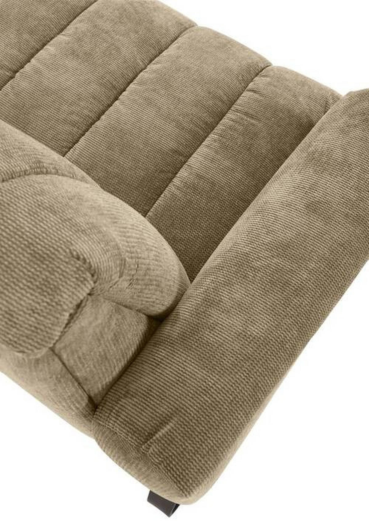 SITZBANK 195/89/75 cm  in Taupe  - Taupe/Schwarz, Design, Textil/Metall (195/89/75cm) - Novel