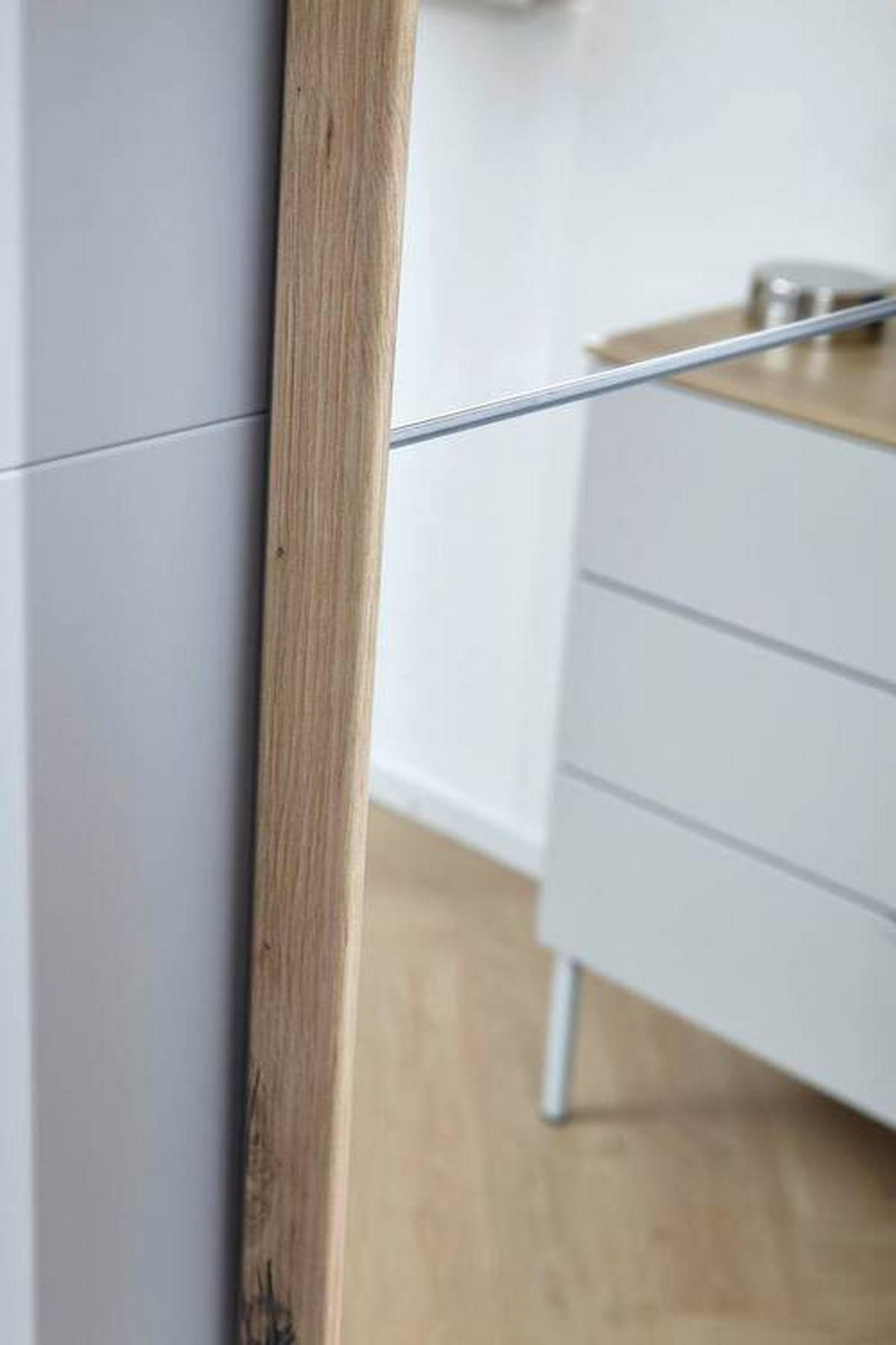 SCHWEBETÜRENSCHRANK in Grau, Eichefarben  - Eichefarben/Grau, Trend, Glas/Holzwerkstoff (201/223/68cm) - Stylife