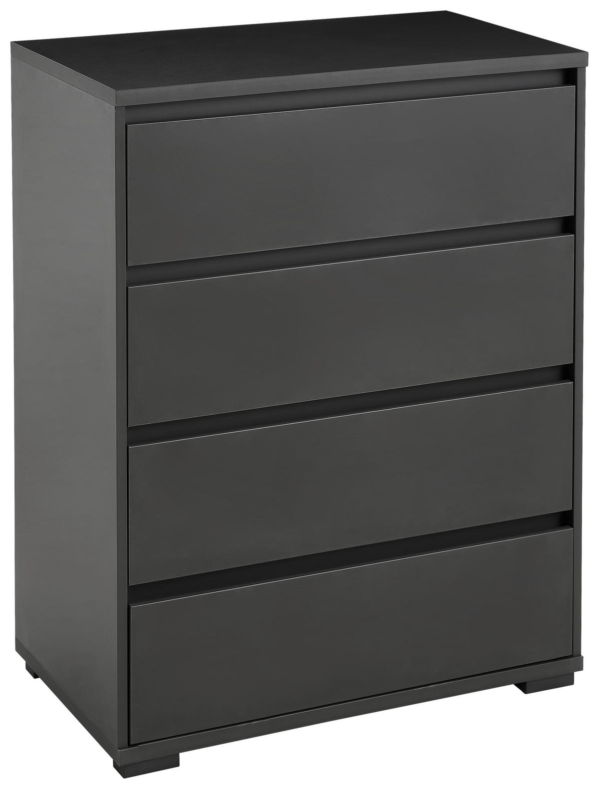 KOMODA  80/103/48 cm  antracit  - antracit, Dizajnerski, pločasti materijal/plastika (80/103/48cm) - Carryhome