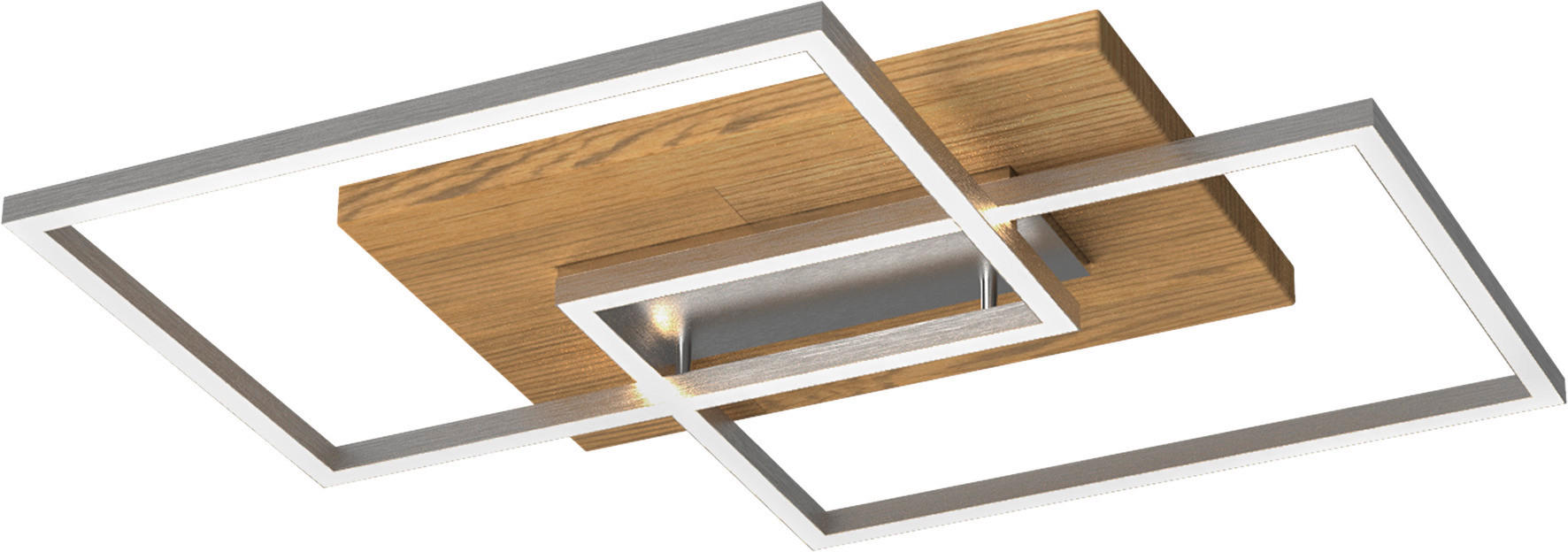 LED-DECKENLEUCHTE 50/42/7 cm   - Beige, Natur, Holz/Metall (50/42/7cm) - Waldwelt