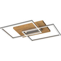 LED-DECKENLEUCHTE 50/42/7 cm   - Beige, Natur, Holz/Metall (50/42/7cm) - Waldwelt