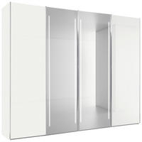 SCHWEBETÜRENSCHRANK 300/236/68 cm,  in Weiß, 4 Tür(en)  - Chromfarben/Weiß, Design, Glas/Holzwerkstoff (300/236/68cm) - Dieter Knoll