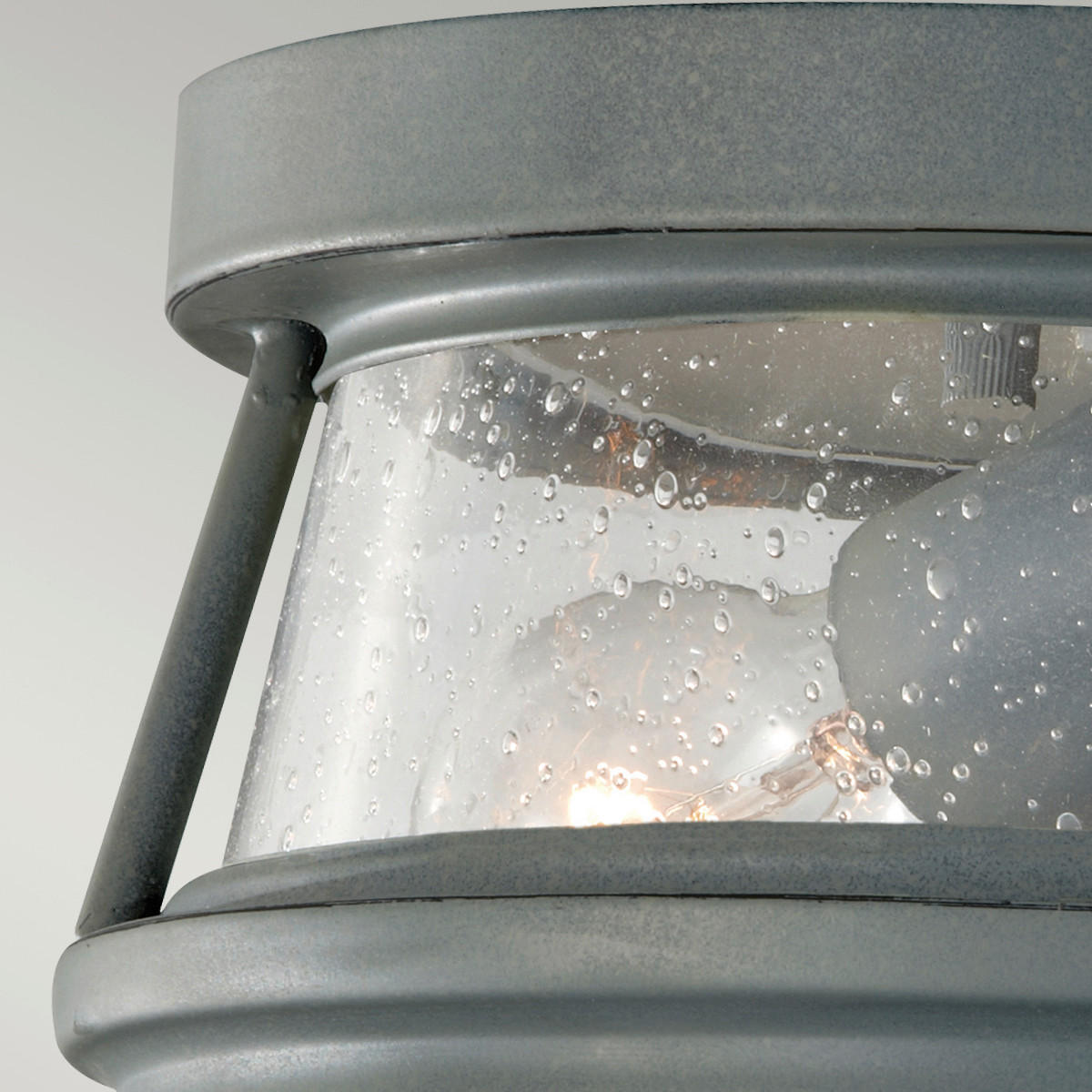 AUßENDECKENLEUCHTE Elstead Chelsea 27.9/14.9 cm   - Dunkelgrau, Basics, Glas/Metall (27.9/14.9cm) - Elstead Lighting