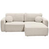 ECKSOFA in Webstoff Beige  - Beige/Schwarz, Konventionell, Kunststoff/Textil (247/190cm) - MID.YOU