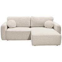 ECKSOFA in Webstoff Beige  - Beige/Schwarz, Konventionell, Kunststoff/Textil (247/190cm) - MID.YOU