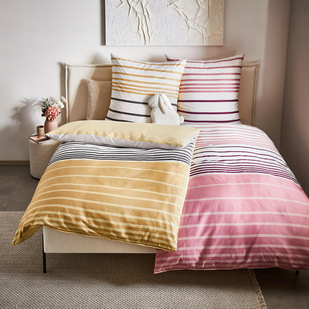 OBOUSTRANNÉ POVLEČENÍ, žlutá, 135/200 cm - žlutá, Design, textil (135/200cm) - Esposa
