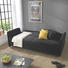 SCHLAFSOFA Schwarz - Schwarz/Alufarben, Design, Textil/Metall (204/90/91cm) - NOVEL
