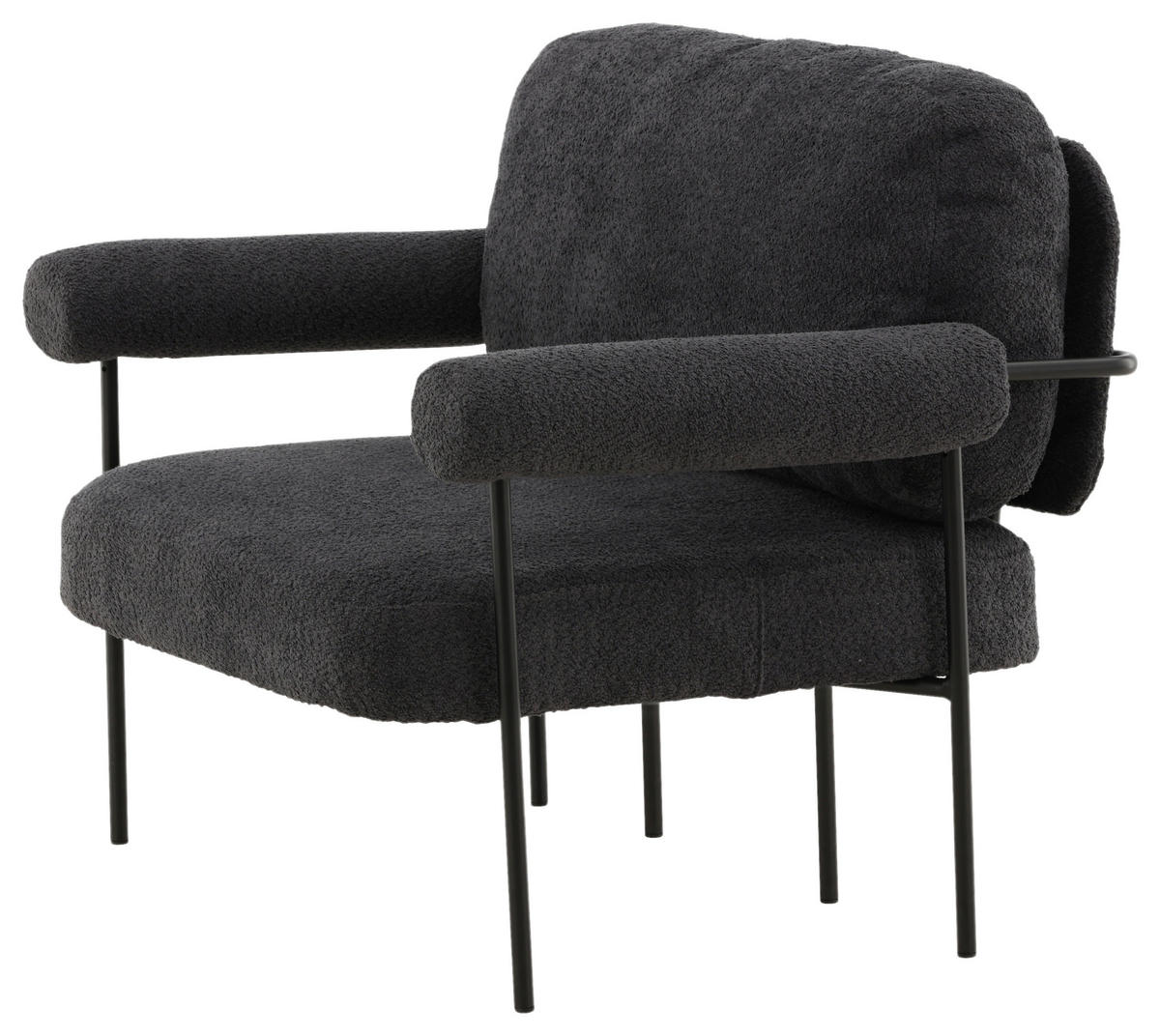 SESSEL in  - Schwarz, Design, Kunststoff/Textil (95/83/87cm) - Livetastic