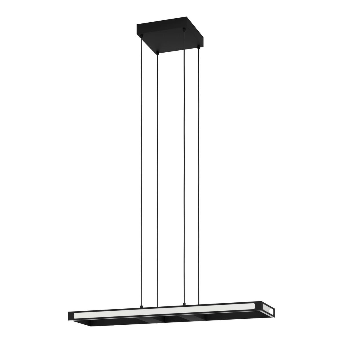 LED-PENDELLEUCHTE 77/20/110 cm    - Weiss/Schwarz, Design, Kunststoff/Metall (77/20/110cm) - Eglo