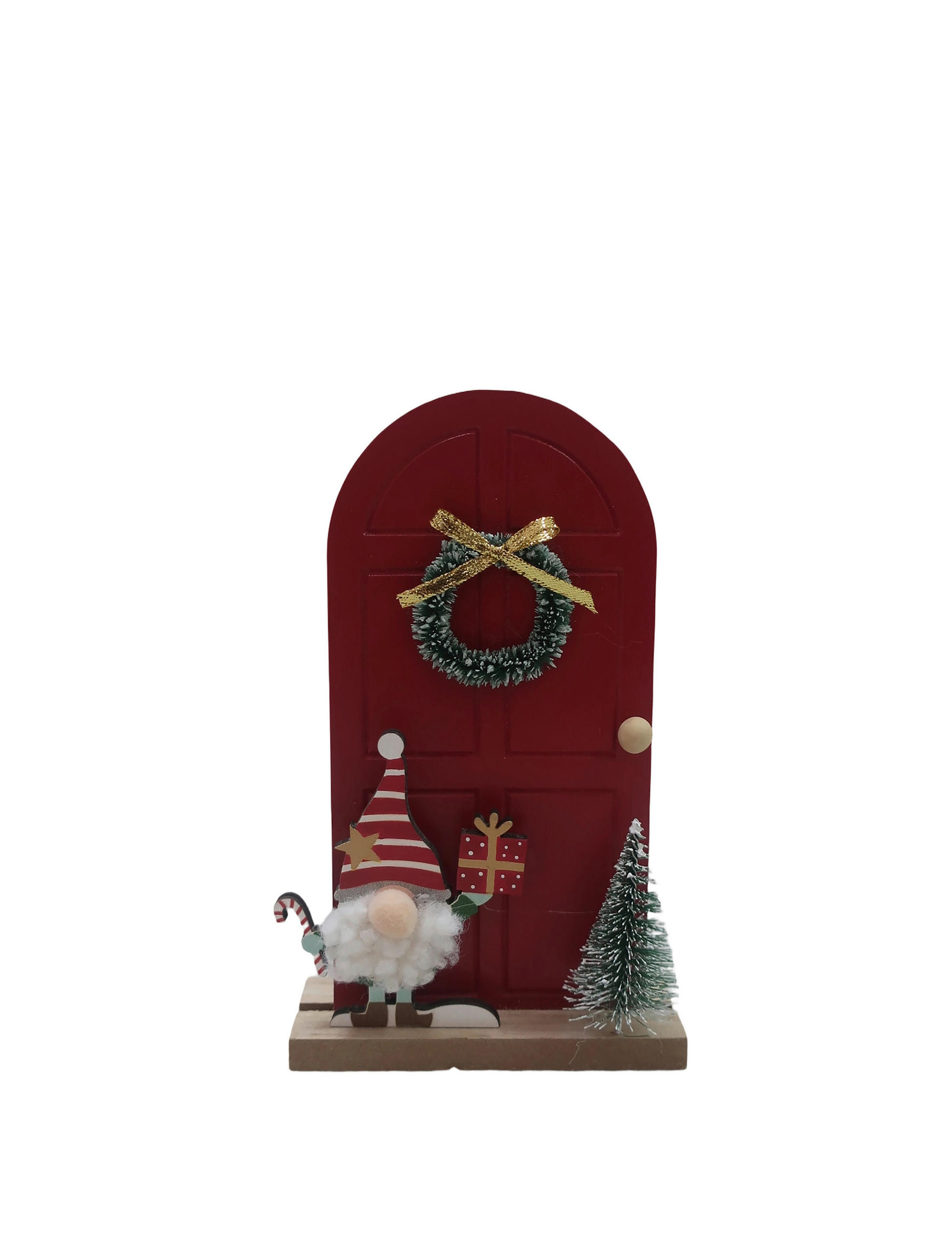 WEIHNACHTSFIGUR - Ecru/Rot, LIFESTYLE, Holzwerkstoff/Kunststoff (11/18,5/4cm) - X-Mas