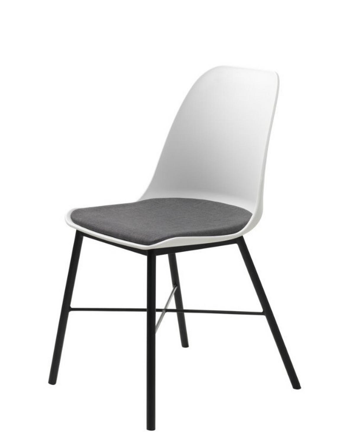 STOL  - vit/svart, Design, metall/textil (47/83/54cm) - Best Price