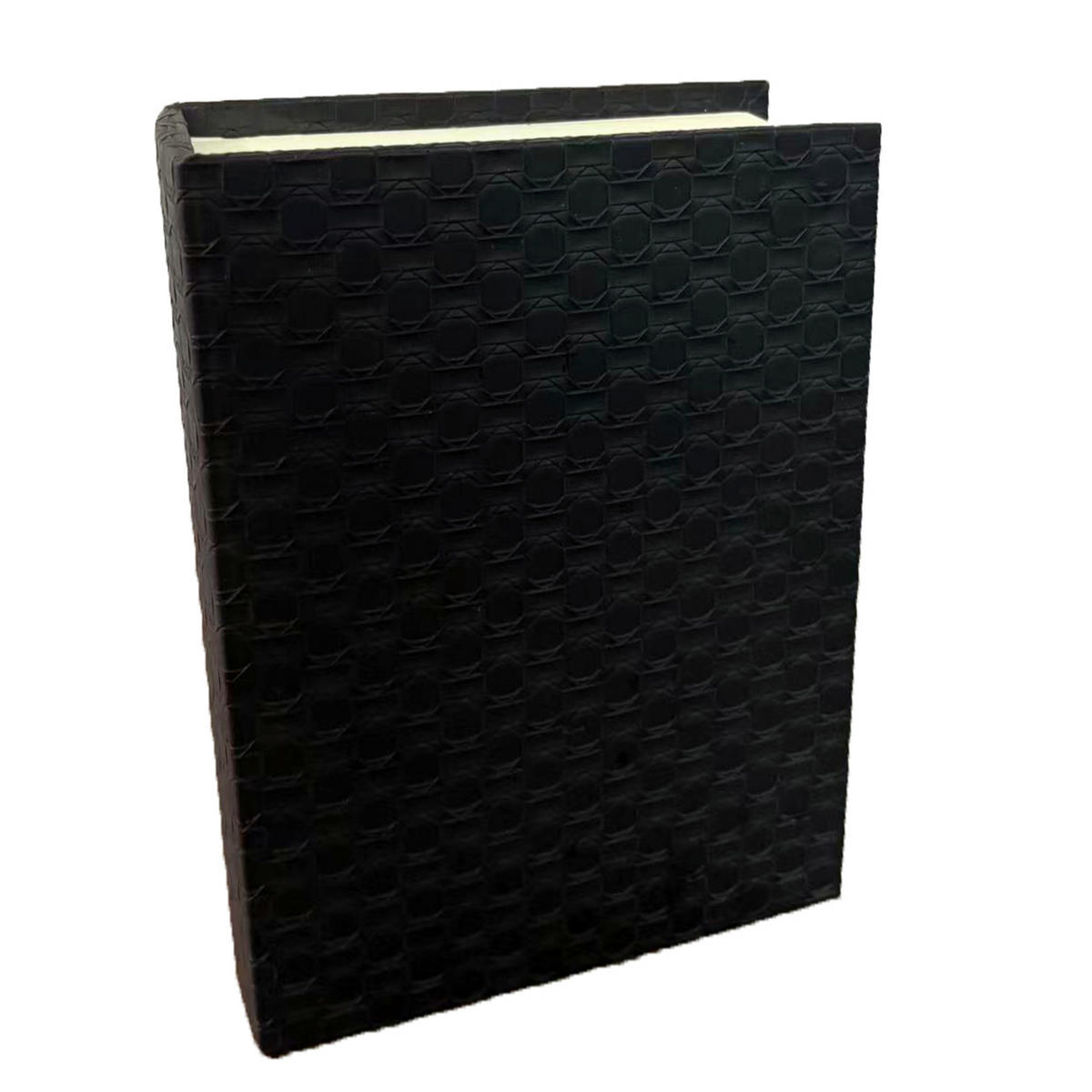 BÜCHERBOX    30/24/8 cm  - Schwarz, Design, Leder/Holzwerkstoff (30/24/8cm) - Ambia Home