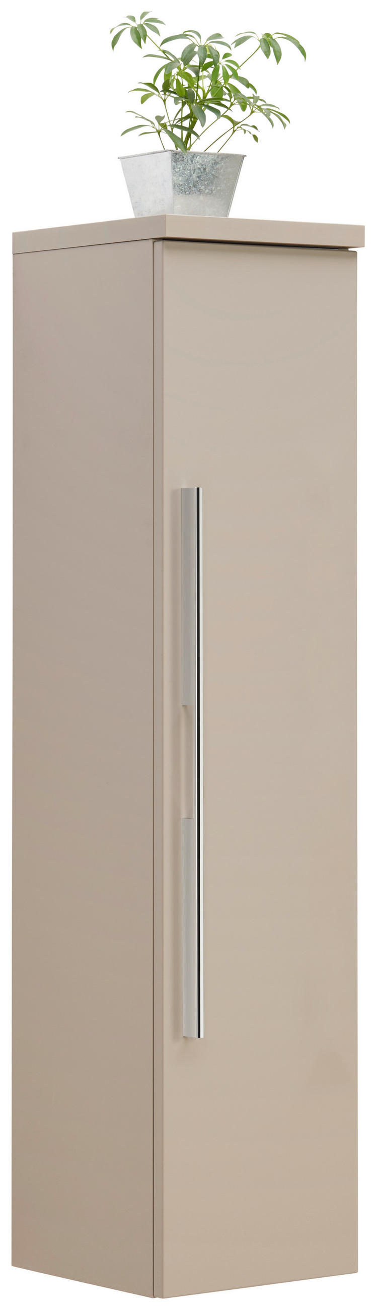 MIDISCHRANK 30/130,8/30 cm  - Chromfarben/Grau, Design, Glas/Holzwerkstoff (30/130,8/30cm) - Novel