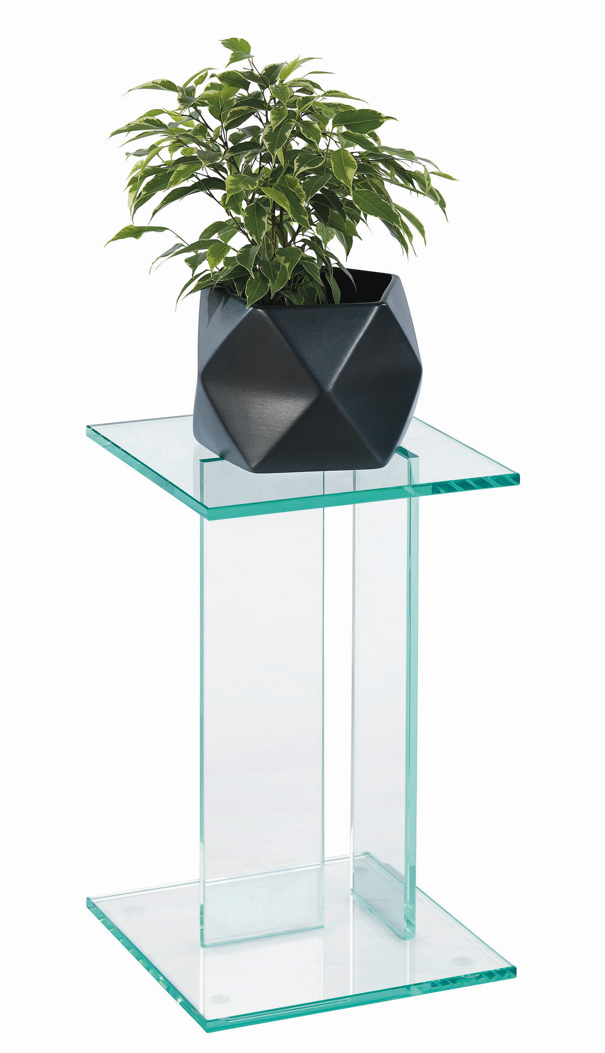 BLOMSTERSTÄLLNING i glas 25/25/41 cm    - klar, Design, glas (25/25/41cm)