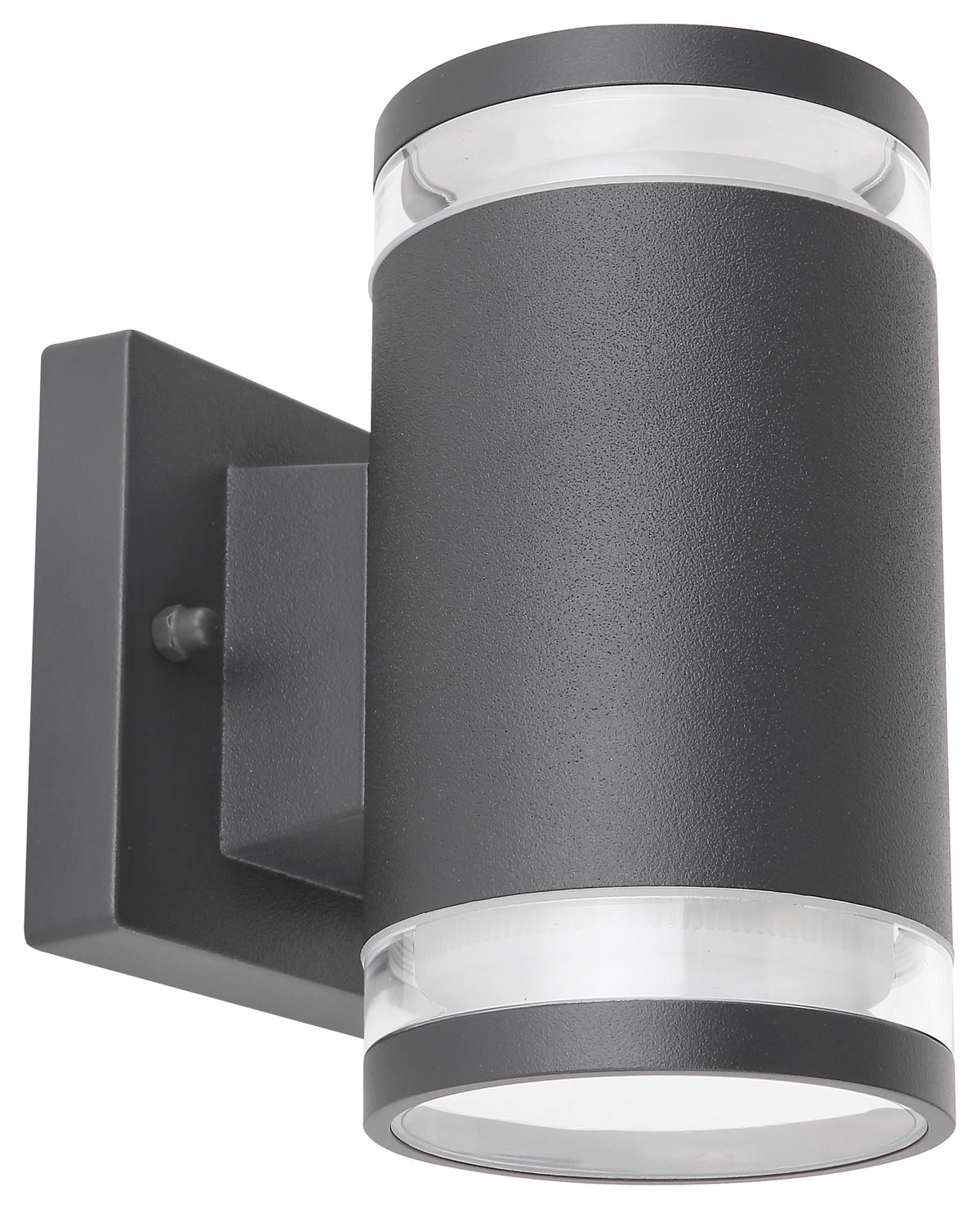 AUSSENWANDLEUCHTE - Klar/Anthrazit, Basics, Glas/Metall (10/16,5cm) - Globo