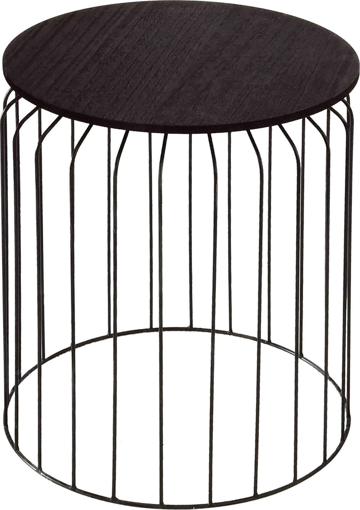 BEISTELLTISCH Schwarz rund  - Schwarz, Design, Holzwerkstoff/Metall (40/45cm) - Ambia Home