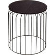 BEISTELLTISCH rund Schwarz  - Schwarz, Design, Holzwerkstoff/Metall (40/45cm) - Ambia Home