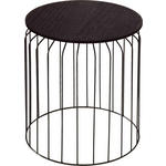 BEISTELLTISCH rund Schwarz  - Schwarz, Design, Holzwerkstoff/Metall (40/45cm) - Ambia Home