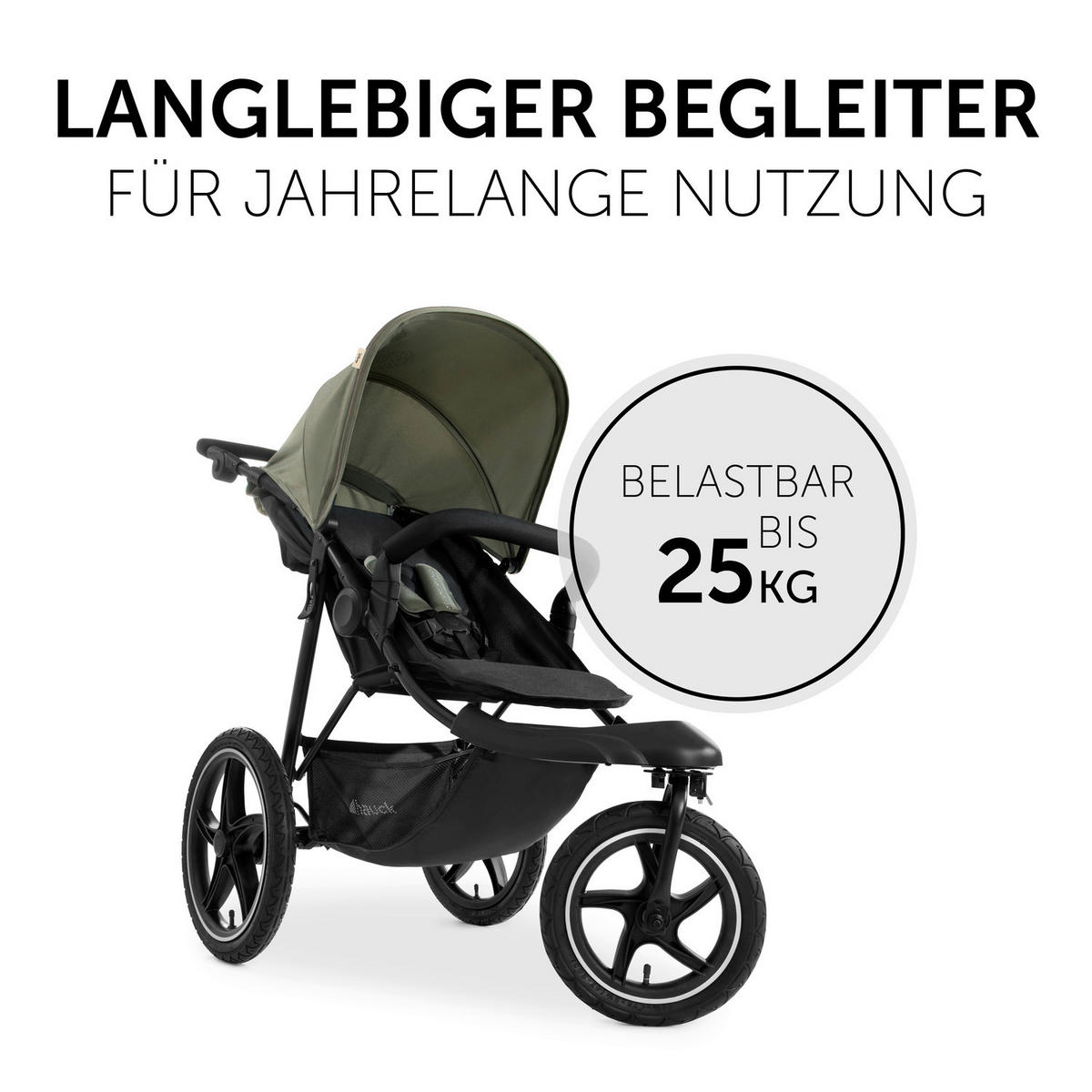 JOGGER MICKEY & MINNIE  - Schwarz/Olivgrün, Basics, Kunststoff/Metall (123/59/108cm) - Hauck