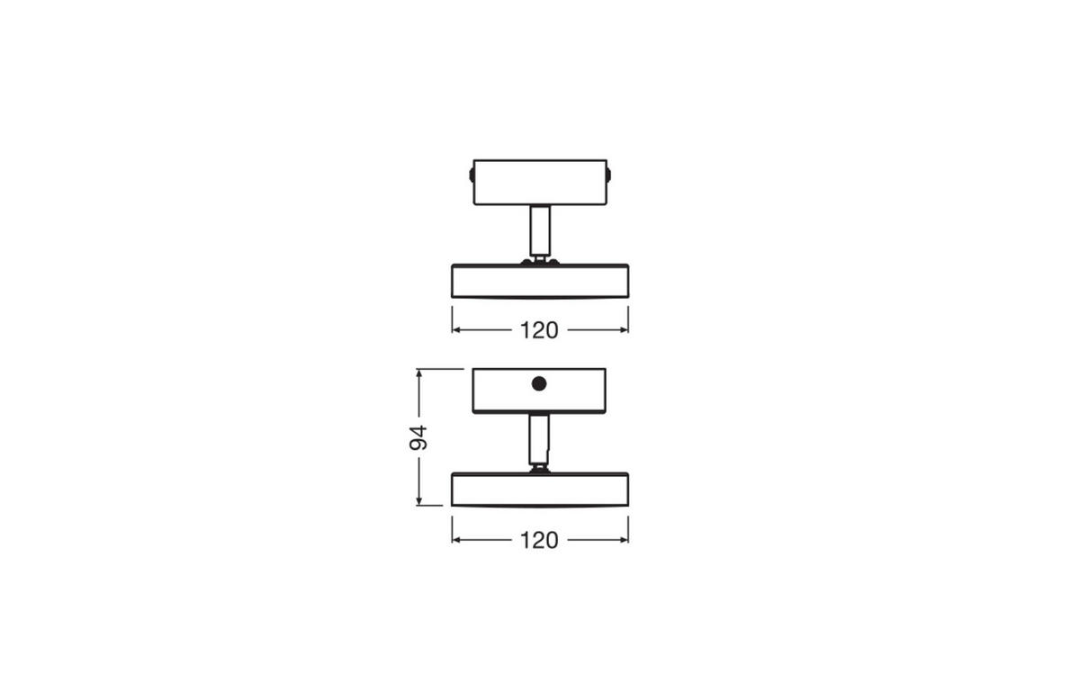 LED-DECKENSTRAHLER 12/12/9,4 cm   - KONVENTIONELL, Metall (12/12/9,4cm) - Ledvance