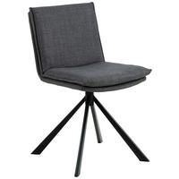 STOLICA  tamno siva  tekstil      - tamno siva/crna, Design, tekstil/metal (47/85/59cm) - MID.YOU