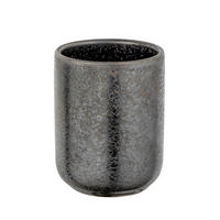 ZAHNPUTZBECHER RUFINA  - Dunkelgrau/Grau, KONVENTIONELL, Keramik (7,5/9,5/7,5cm) - Schöner Wohnen