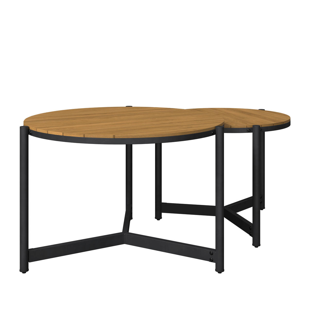 LOUNGE GARNITÚRA 3 részes   295/107/79 cm  - világosszürke/natúr színű, Design, fa/fém (295/107/79cm) - Ambia Garden