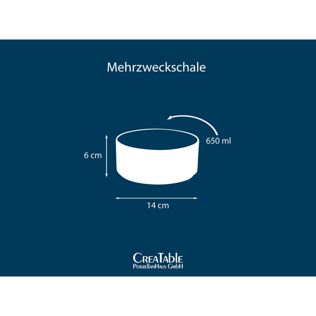 Thumbnail - Creatable Müslischalenset Futuro, Schwarz, Keramik, 4-teilig, rund, 14x6x14 cm, Essen & Trinken, Geschirr, Schalen & Sch...