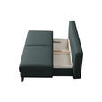 SCHLAFSOFA  in Cord Grau  - Schwarz/Grau, MODERN, Textil/Metall (194/91/90cm) - Novel