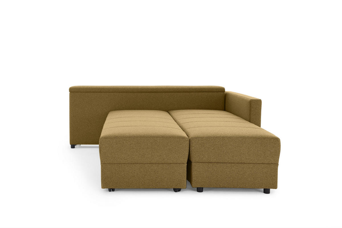 ECKSOFA LOOKS III Messingfarben Webstoff  - Messingfarben/Schwarz, Design, Kunststoff/Textil (229/287cm) - LOOKS by W.Joop