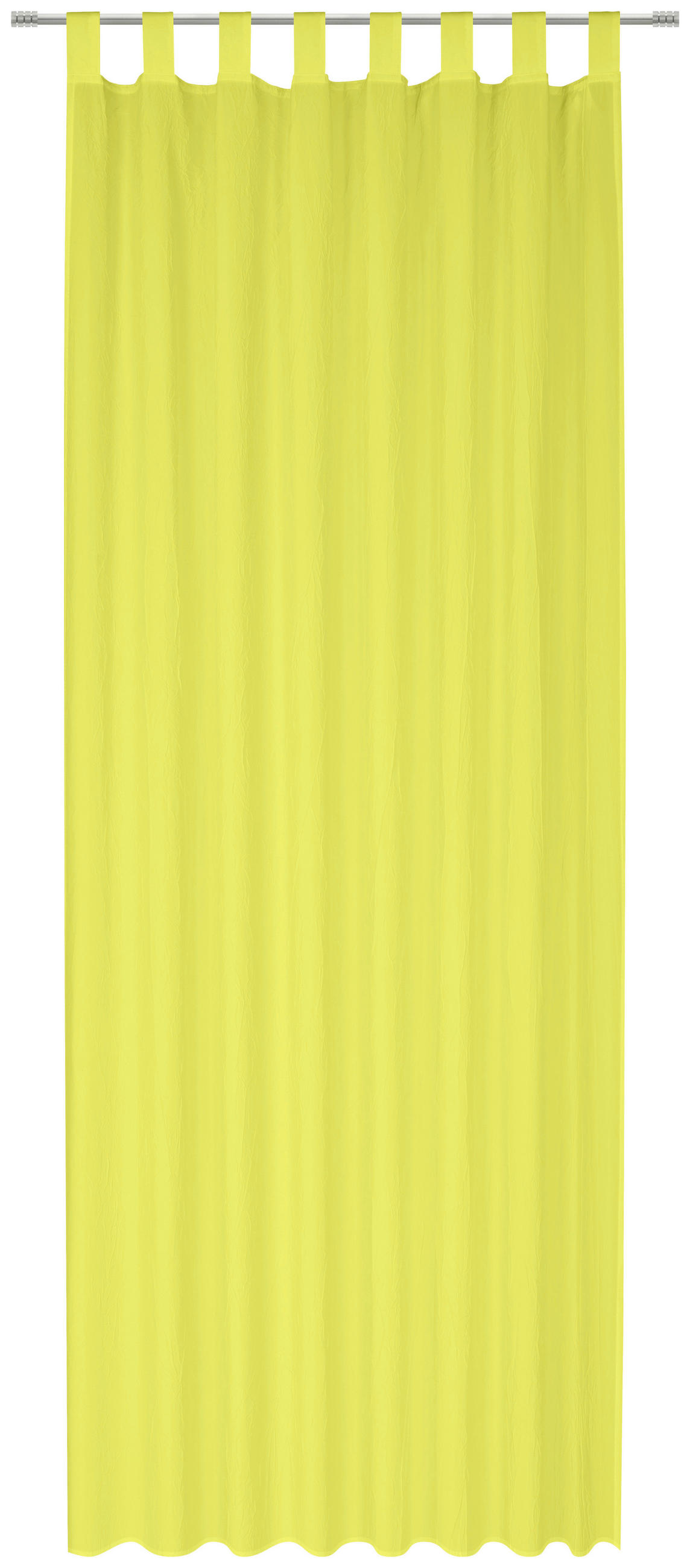 ZÁVĚS S POUTKY, neprůsvitné, 135/245 cm - limetková, Design, textil (135/245cm) - Boxxx