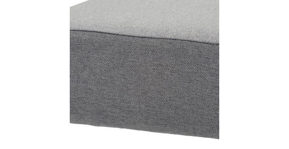 HOCKERBANK 100/45/35 cm Webstoff Grau - Schwarz/Grau, MODERN, Textil/Metall (100/45/35cm) - Novel