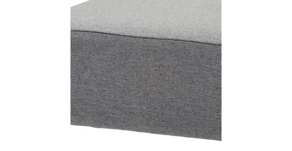 HOCKERBANK in Metall, Textil Grau  - Schwarz/Grau, MODERN, Textil/Metall (100/45/35cm) - Novel