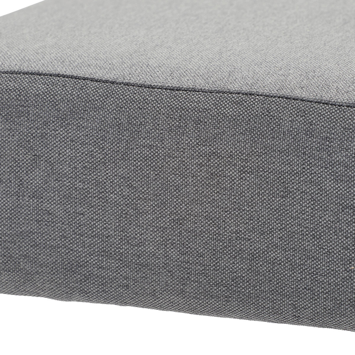 HOCKERBANK in Metall, Textil Grau  - Schwarz/Grau, MODERN, Textil/Metall (100/45/35cm) - Novel