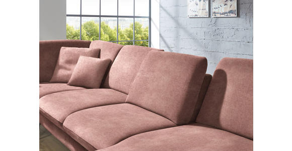 WOHNLANDSCHAFT in Velours Flieder - Flieder/Schwarz, Design, Textil/Metall (208/344/180cm) - Dieter Knoll