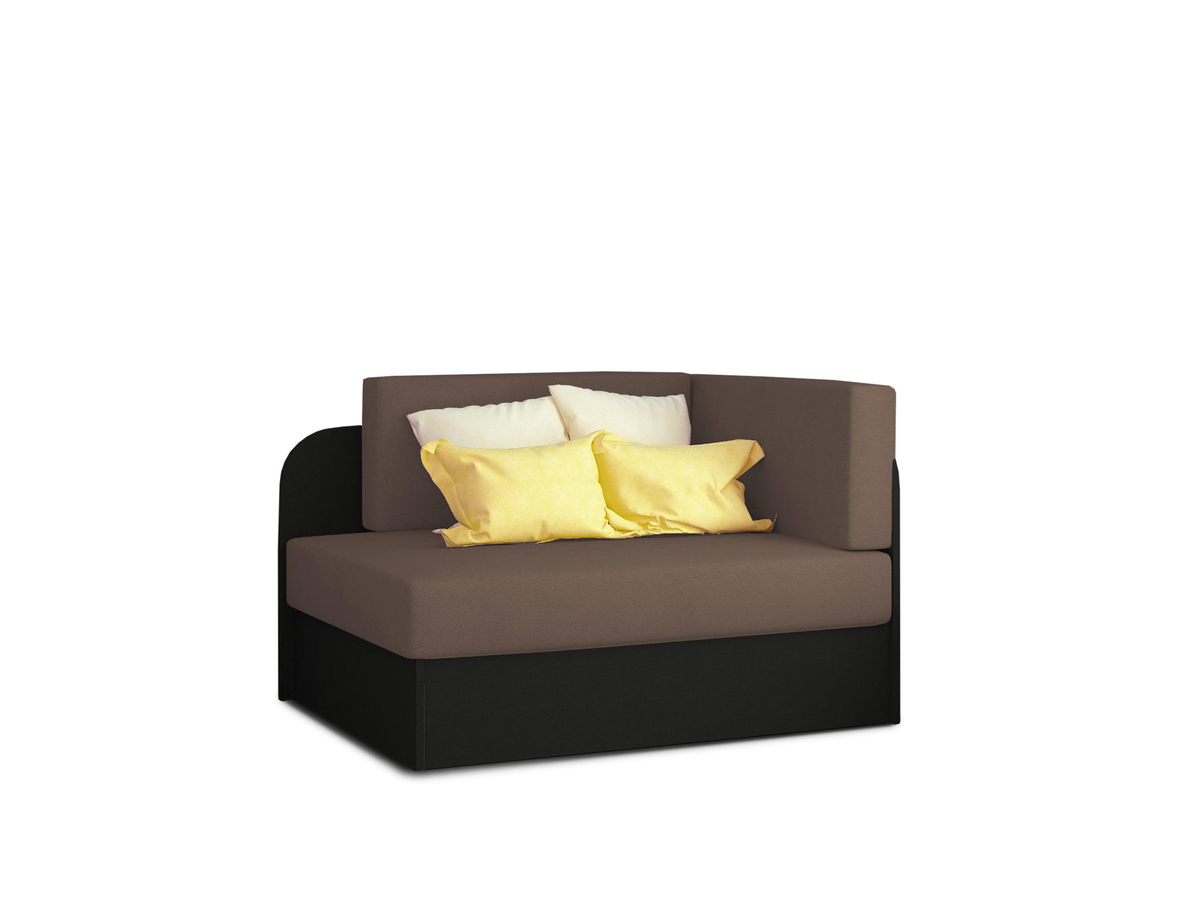 JUGEND- UND KINDERSOFA  mit Mikrovelours Grau, Schwarz  - Schwarz/Grau, Design, Kunststoff/Textil (104/60/75cm) - MID.YOU