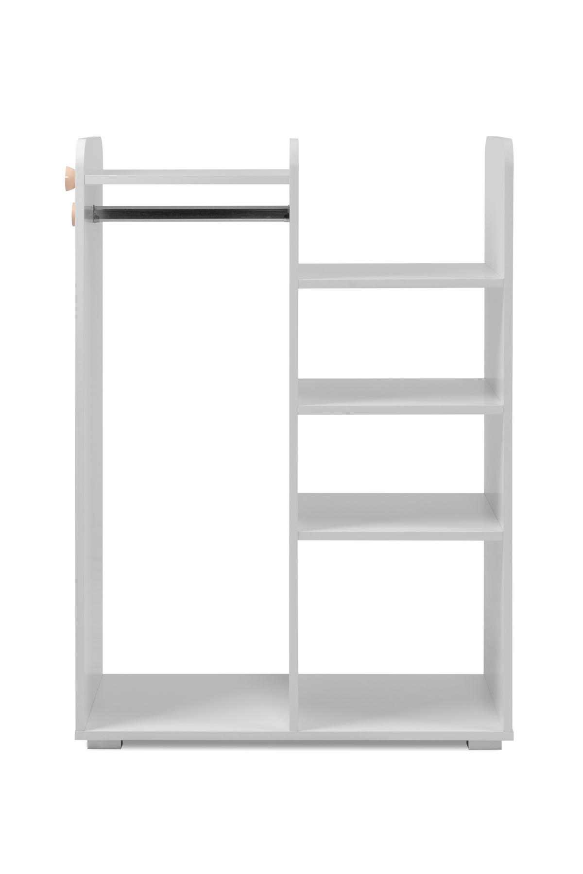 REGAL bijela  drvni materijal  - bijela/srebrne boje, Moderno, drvni materijal/plastika (78/109/39cm)