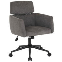 VRTLJIVI STOL les, kovina, umetna masa, tekstil siva  - siva/črna, Moderno, kovina/umetna masa (62/92/100/63cm) - MID.YOU