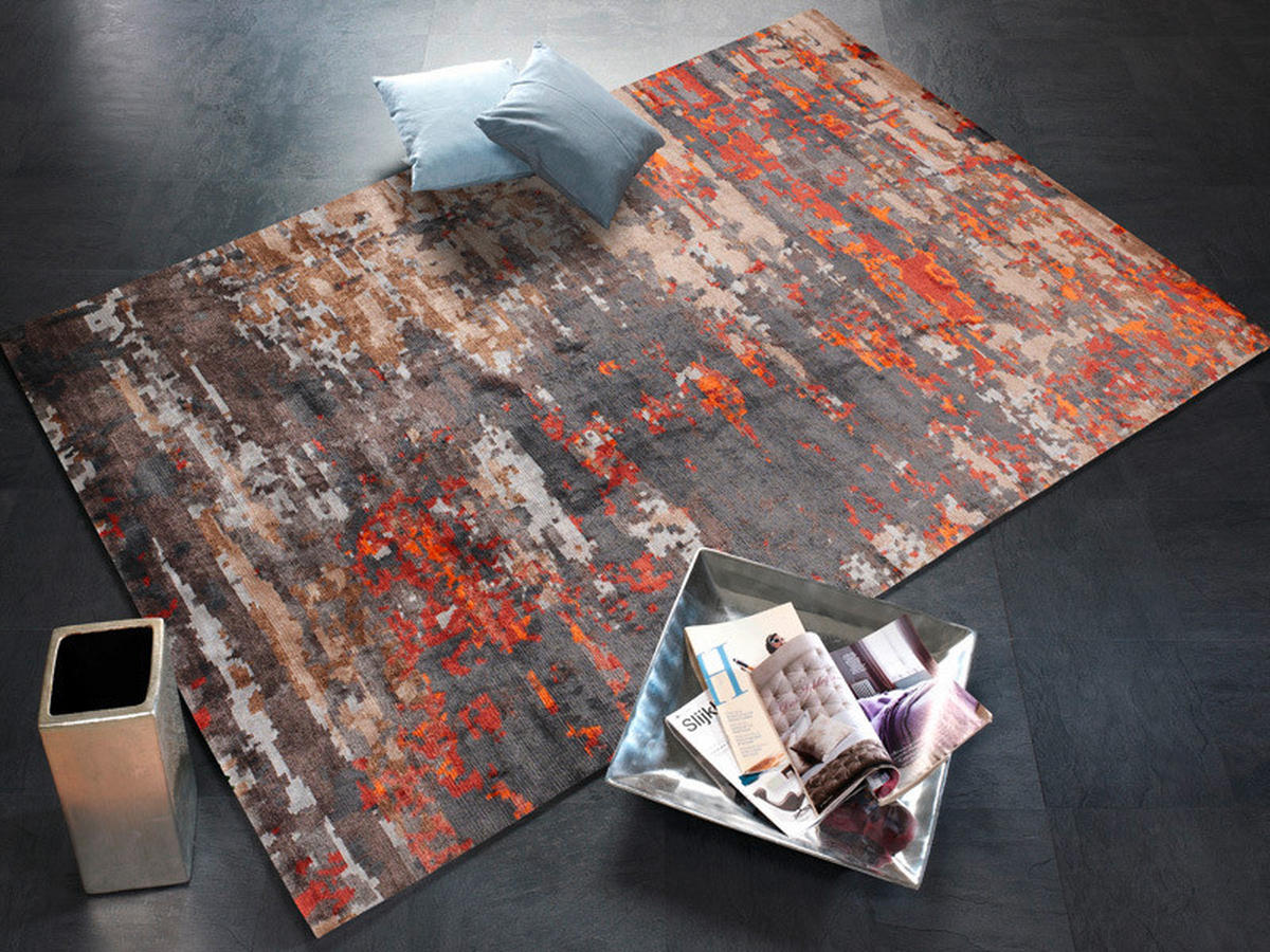 ORIENTTEPPICH 140/200 cm Angeles Pilano Grau, Orange, Beige  - Beige/Orange, Design, Textil (140/200cm) - Musterring