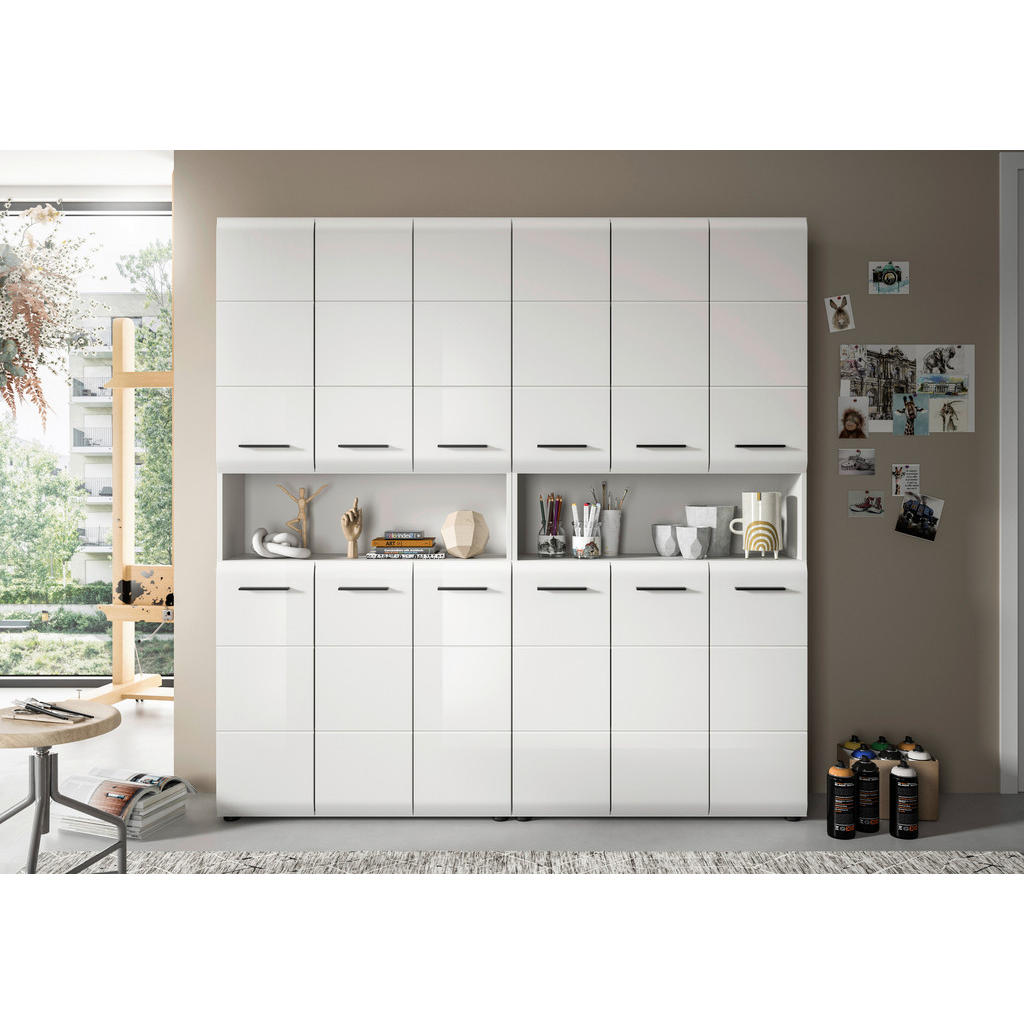 Hochschrank Ice Weiß/weiß Hg B: 180 Cm